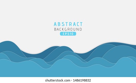 Dynamic texture background with blue wave shapes modern concept. Vector Illustration