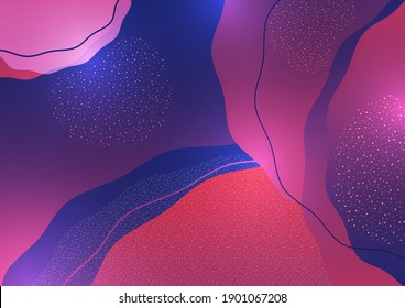 Dynamic texture background with modern fluid shapes concept. Creative geometric wallpaper. Trendy composition of gradient shapes. Vector illustration