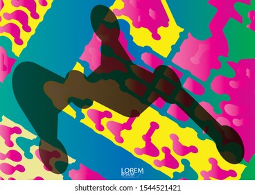 Dynamic texture background with pattern shapes modern concept. Creative geometric wallpaper. Trendy gradient shapes composition