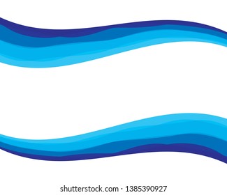 Dynamic texture blue wavy background vector illustration