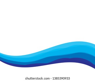 Dynamic texture blue wavy background vector illustration