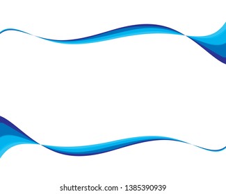 Dynamic texture blue wavy background vector illustration