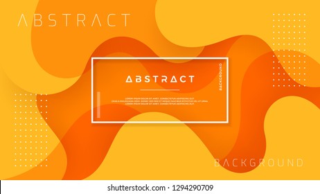 Dynamic textured background design in 3D style and orange color  EPS10 Vector background 
