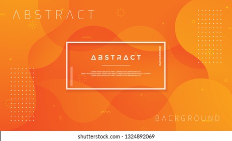 Dynamic textured background design in 3D style with orange color. EPS10 Vector background.