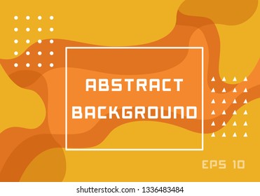 Dynamic textured background design in 3D style with orange color. EPS10 Vector background.