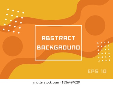 Dynamic textured background design in 3D style with orange color. EPS10 Vector background.