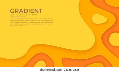 Dynamic textured background design in 3D style with orange color. Eps10 Vector Illustration.