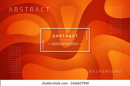 Dynamic textured background design in 3D style with orange and red color. EPS10 Vector background.