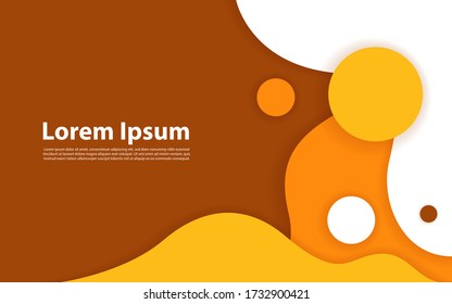 Dynamic textured background design in 3D style with yellow color. Graphic design element.