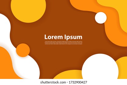 Dynamic textured background design in 3D style with yellow color. Graphic design element.