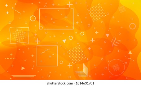 Dynamisches strukturiertes Hintergrunddesign im 3D-Stil mit orangefarbener Farbe. Vektorhintergrund.