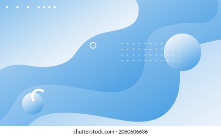 Dynamic textured background design in 3D style with blue color. Liquid abstract background design. Fluid vector gradient design for banner, post