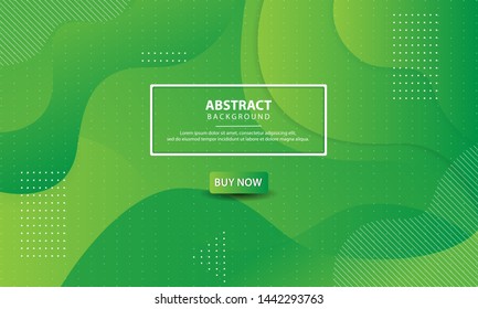 Dynamic textured background design. Abstract liquid background with green gradient color. Modern vector templates.