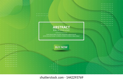 Dynamic textured background design. Abstract liquid background with green gradient color. Modern vector templates.