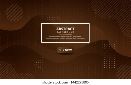 Dynamic textured background design. Abstract liquid background with brown gradient color. Modern vector templates.