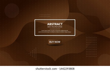 Dynamic textured background design. Abstract liquid background with brown gradient color. Modern vector templates.