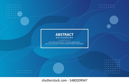 Dynamic textured background design. Abstract liquid background with blue gradient color. Modern vector templates.