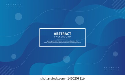 Dynamic textured background design. Abstract liquid background with blue gradient color. Modern vector templates.