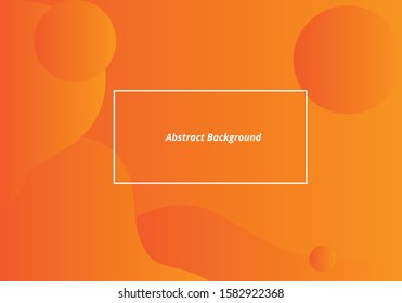 Dynamic textured background design. Abstract liquid background with orange gradient color. Modern vector templates.