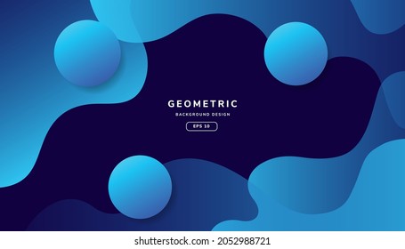 Dynamic textured background design. Abstract liquid background with blue gradient color. Fluid shapes composition with dots decoration. minimal poster. ideal for banner, web, landing page