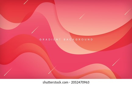 Dynamic textured background design in liquid gradient style with pink peach color. Modern minimal template for poster. banner, web, flyer, cover, brochure, social media, landing page.