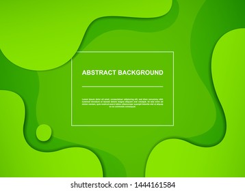 Dynamic textured background with green color, vector illustration
