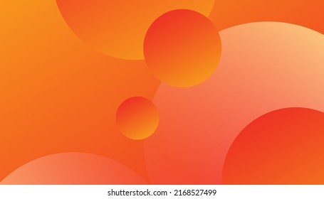 Dynamic textured background with orange color. Abstract geometric circles on modern background. Minimal cover template design for web. Modern abstract background with geometric shapes and lines. Eps10