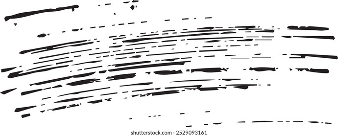 Dynamic and Textured Black Stripes Perfect for Graphic Design Use