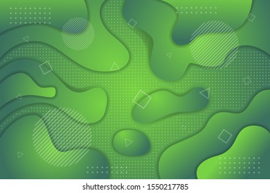 Dynamic textured modern background with colorful abstract shape. abstract liquid use green gradient colors. Editable geometric vector. Eps-10 vector.