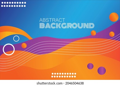 Dynamic textured orange background with fluid liquid shape Eps 10 vector