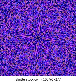 Dynamic tiled mosaic background - abstract psychedelic circular colorful hypnotic vector graphic design from geometrical tiles