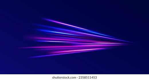 Dynamic translucent soft gradient stream motion. Vector vortex wake effect. Abstract magic energy wave. Neon blurred line motion. Light trail wave, fire path trace line and incandescence curve twirl.