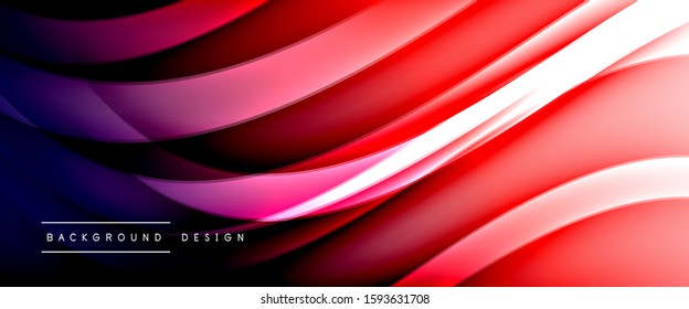 Fondo abstracto del degradado de color de fluido dinámico a la moda con líneas de onda fluidas. Ilustración vectorial para papel tapiz, cartel, fondo, tarjeta, ilustración del libro, página de inicio, portada, carteles, afiche