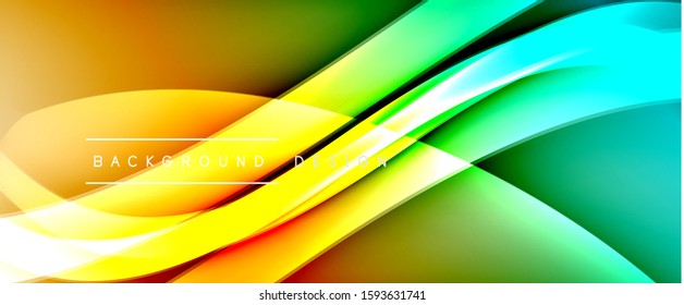 Dynamic trendy fluid color gradient abstract background with flowing wave lines. Vector Illustration For Wallpaper, Banner, Background, Card, Book Illustration, landing page, cover, placards, poster