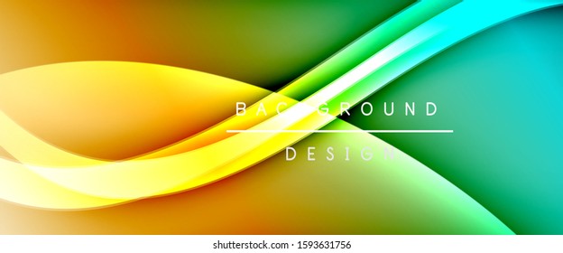 Dynamic trendy fluid color gradient abstract background with flowing wave lines. Vector Illustration For Wallpaper, Banner, Background, Card, Book Illustration, landing page, cover, placards, poster