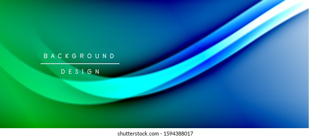 Dynamic trendy fluid color gradient abstract background with flowing wave lines. Vector Illustration For Wallpaper, Banner, Background, Card, Book Illustration, landing page, cover, placards, poster