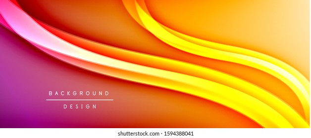 Fondo abstracto del degradado de color de fluido dinámico a la moda con líneas de onda fluidas. Ilustración vectorial para papel tapiz, cartel, fondo, tarjeta, ilustración del libro, página de inicio, portada, carteles, afiche