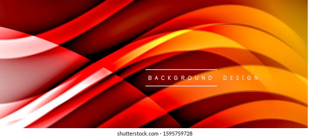 Dynamic trendy fluid color gradient abstract background with flowing wave lines. Vector Illustration For Wallpaper, Banner, Background, Card, Book Illustration, landing page, cover, placards, poster