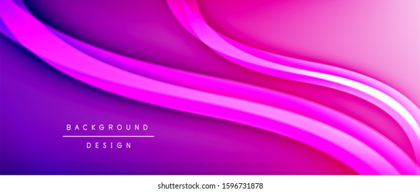 Dynamic trendy fluid color gradient abstract background with flowing wave lines. Vector Illustration For Wallpaper, Banner, Background, Card, Book Illustration, landing page, cover, placards, poster