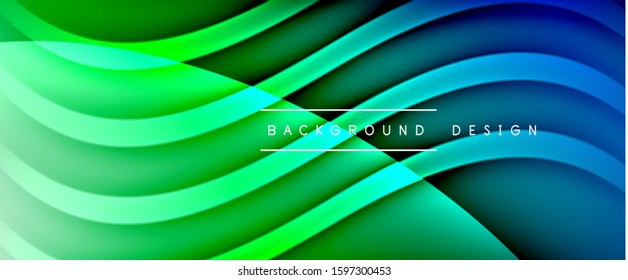 Fondo abstracto del degradado de color de fluido dinámico a la moda con líneas de onda fluidas. Ilustración vectorial para papel tapiz, cartel, fondo, tarjeta, ilustración del libro, página de inicio, portada, carteles, afiche