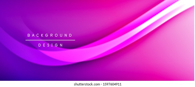 Dynamic trendy fluid color gradient abstract background with flowing wave lines. Vector Illustration For Wallpaper, Banner, Background, Card, Book Illustration, landing page, cover, placards, poster