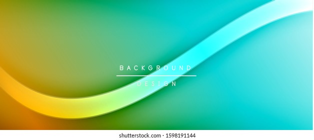 Dynamic trendy fluid color gradient abstract background with flowing wave lines. Vector Illustration For Wallpaper, Banner, Background, Card, Book Illustration, landing page, cover, placards, poster