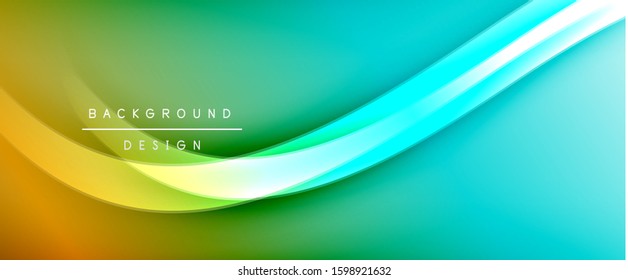 Fondo abstracto del degradado de color de fluido dinámico a la moda con líneas de onda fluidas. Ilustración vectorial para papel tapiz, cartel, fondo, tarjeta, ilustración del libro, página de inicio, portada, carteles, afiche