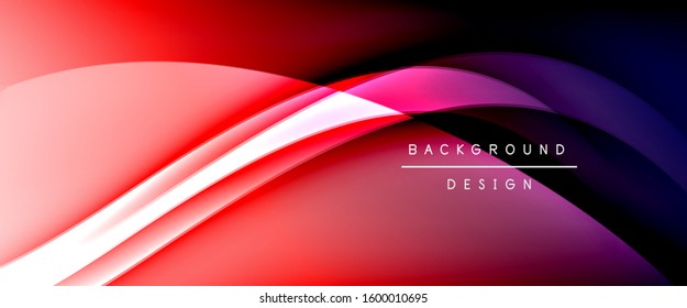 Dynamic trendy fluid color gradient abstract background with flowing wave lines. Vector Illustration For Wallpaper, Banner, Background, Card, Book Illustration, landing page, cover, placards, poster