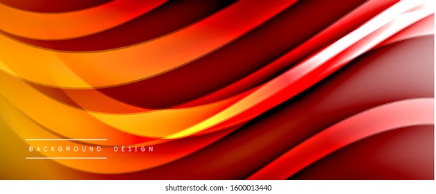 Dynamic trendy fluid color gradient abstract background with flowing wave lines. Vector Illustration For Wallpaper, Banner, Background, Card, Book Illustration, landing page, cover, placards, poster