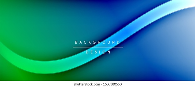 Dynamic trendy fluid color gradient abstract background with flowing wave lines. Vector Illustration For Wallpaper, Banner, Background, Card, Book Illustration, landing page, cover, placards, poster