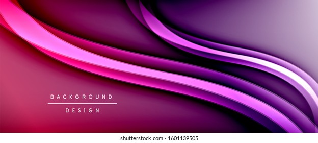 Dynamic trendy fluid color gradient abstract background with flowing wave lines. Vector Illustration For Wallpaper, Banner, Background, Card, Book Illustration, landing page, cover, placards, poster