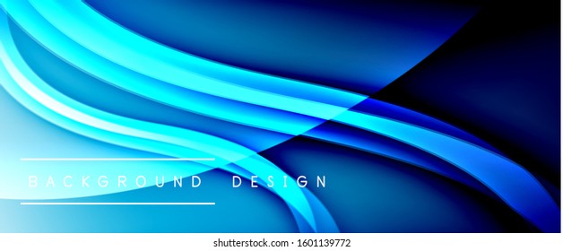Dynamischer Farbverlauf-Abstrakter Hintergrund mit fließenden Wellenlinien. Vektorgrafik für Bildschirmhintergründe, Banner, Hintergrund, Karte, Buchillustration, Landing-Page, Cover, Plakate