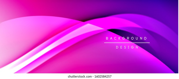 Fondo abstracto del degradado de color de fluido dinámico a la moda con líneas de onda fluidas. Ilustración vectorial para papel tapiz, cartel, fondo, tarjeta, ilustración del libro, página de inicio, portada, carteles, afiche