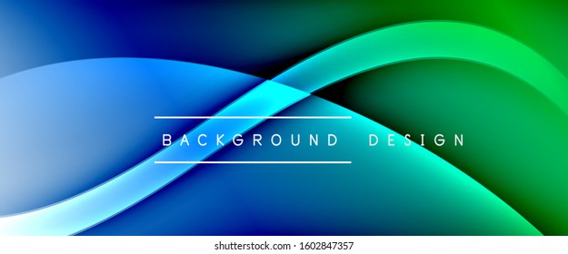 Dynamic trendy fluid color gradient abstract background with flowing wave lines. Vector Illustration For Wallpaper, Banner, Background, Card, Book Illustration, landing page, cover, placards, poster